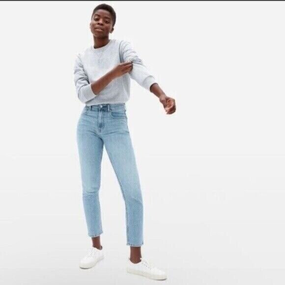 Everlane the cheeky jean light wash Size 24 Pre-owned - Picture 1 of 14